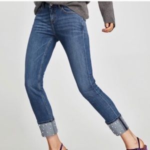 Zara pearl jeans